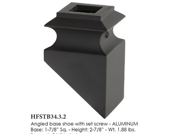 Oil Rubbed Bronze 16.3.10 Level Base Shoe For 9/16" Iron Balusters, Box Of 10 - HFORB16.3.10