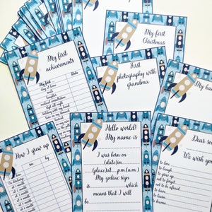 Cartes d'étape numérique Rocket Baby Boy, cadeau de naissance, cadeau de naissance, annonce de grossesse