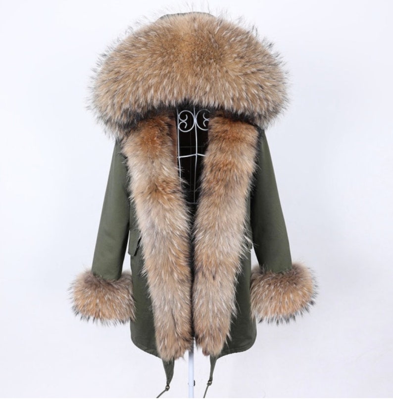 Real Fox Fur Hooded Jacket - Etsy