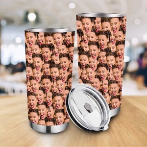 Custom Tumbler with Face,Personalized Photo Tumbler,Custom Face Tumbler,Photo Cups,Photo Travel Mug,10 Funny Faces Tumbler,Christmas Gifts