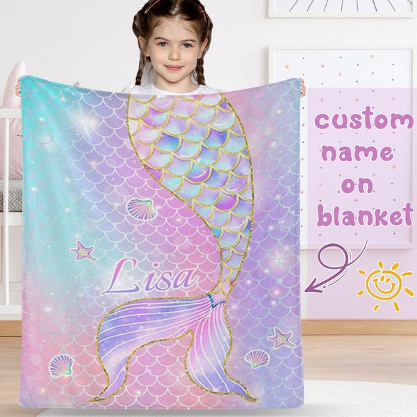 Mermaid Blanket Etsy