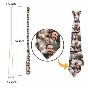 Custom Photo Ties for Dad/him,party Necktie,men's Ties,father's Day Tie, 1-10 Photos on Tie ...