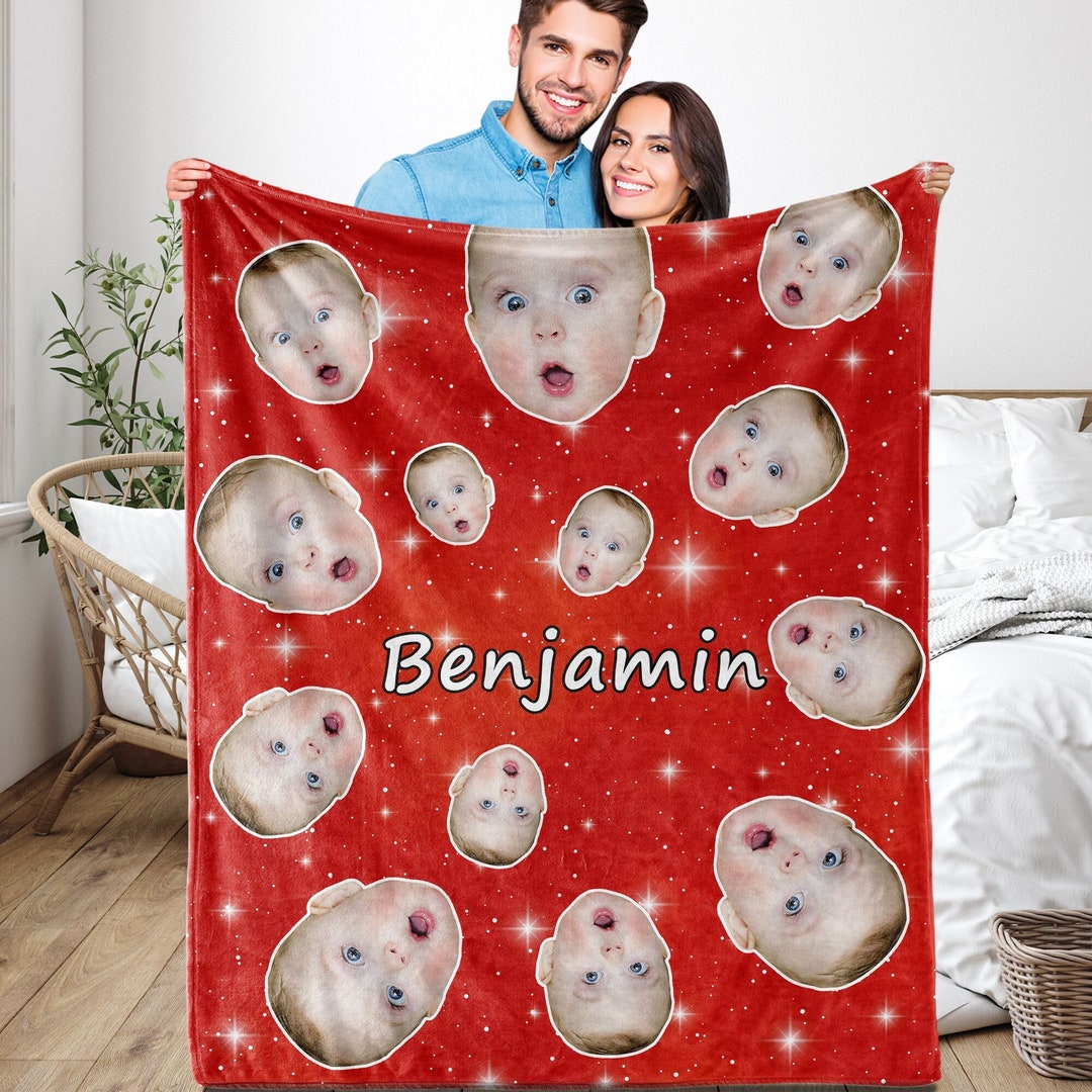 Face Blanket,personalized Blanket With Photos,baby Pet Faces on Blanket
