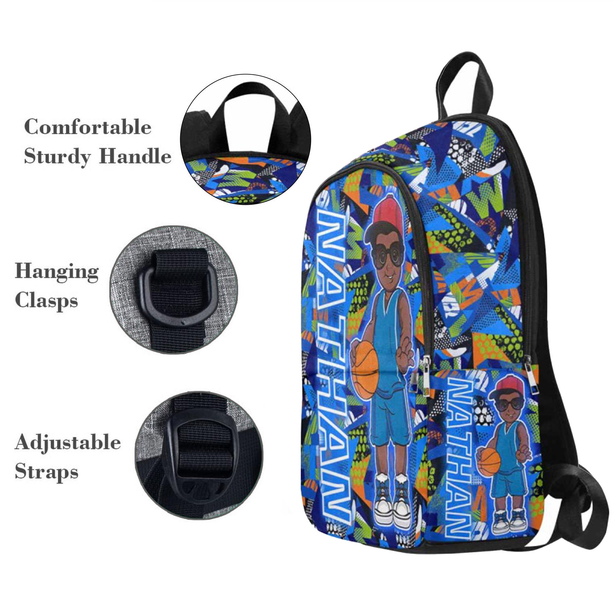 Custom Name Backpack for Boy,Personalized Afro Boy School Bag,Backpack Bag for Boys,Kid Name School Bag,Boy Backpack Set,Boy's Birthday Gift