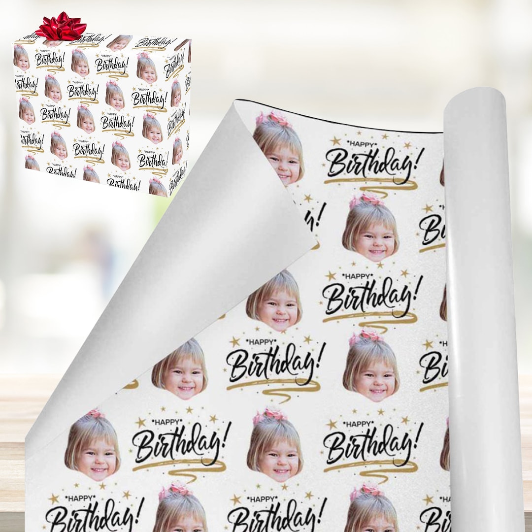 Birthday Wrapping Paper,photo Wrapping Paper,custom Photo Birthday Gift