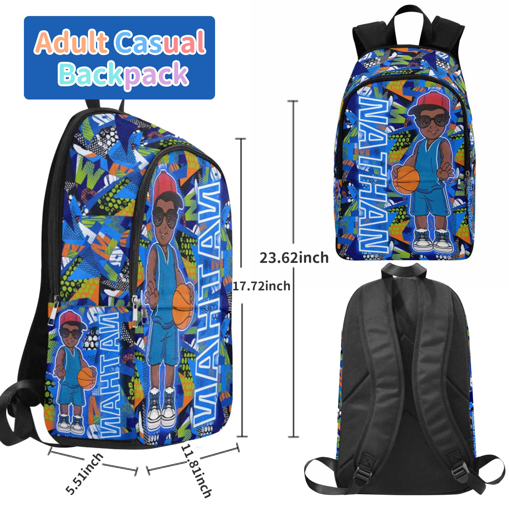 Custom Name Backpack for Boy,Personalized Afro Boy School Bag,Backpack Bag for Boys,Kid Name School Bag,Boy Backpack Set,Boy's Birthday Gift