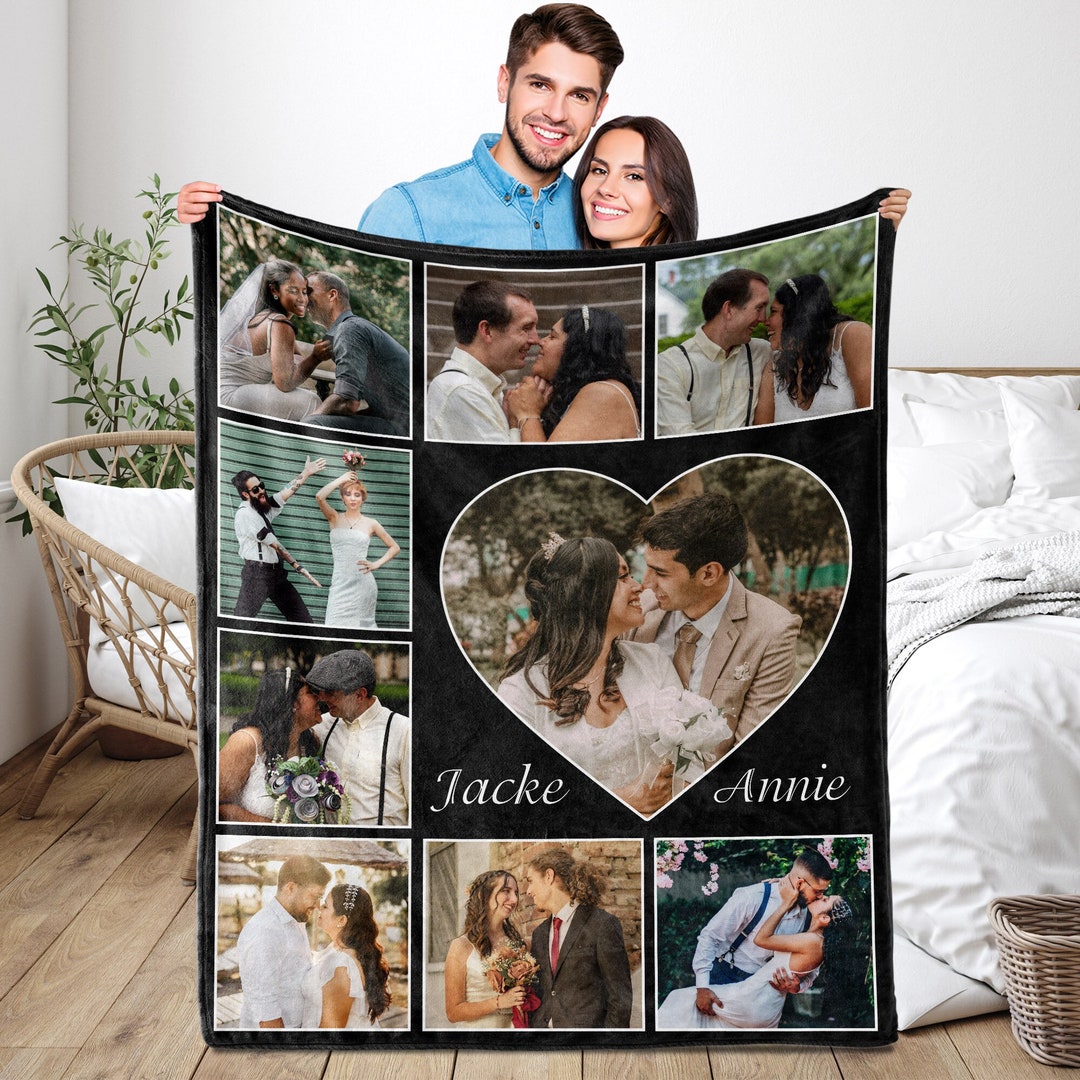 Couple Photo Blankets,personalized Fleece Throw Blankets,custom Blanket ...