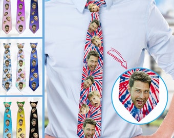 Custom Face Necktie,Necktie with Faces,Custom Printed Ties,Personalized Men's Ties,Father's Day Necktie,Photo TieCustomized Gift for Him Men