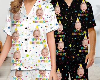 Custom Birthday Pajamas.family Pajamas Set funny Face Pajamas birthday Pajamas Adult custom Pajamas birthday Gifts happy Birthday Clothing Etsy