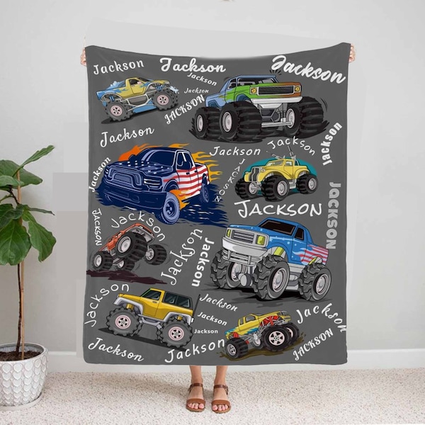 Truck Baby Blanket Etsy