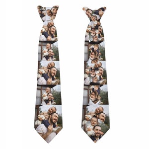 Custom Photo Ties for Dad/him,party Necktie,men's Ties,father's Day Tie, 1-10 Photos on Tie ...