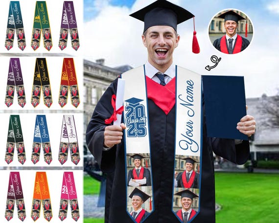 Custom Photo In Loving Memory Family - Personalized Stoles - Wander Prints