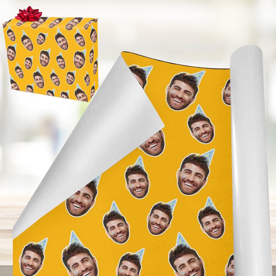 Custom Face Gift Wrap,funny Face Gift Wrap,personalised Wrapping Paper