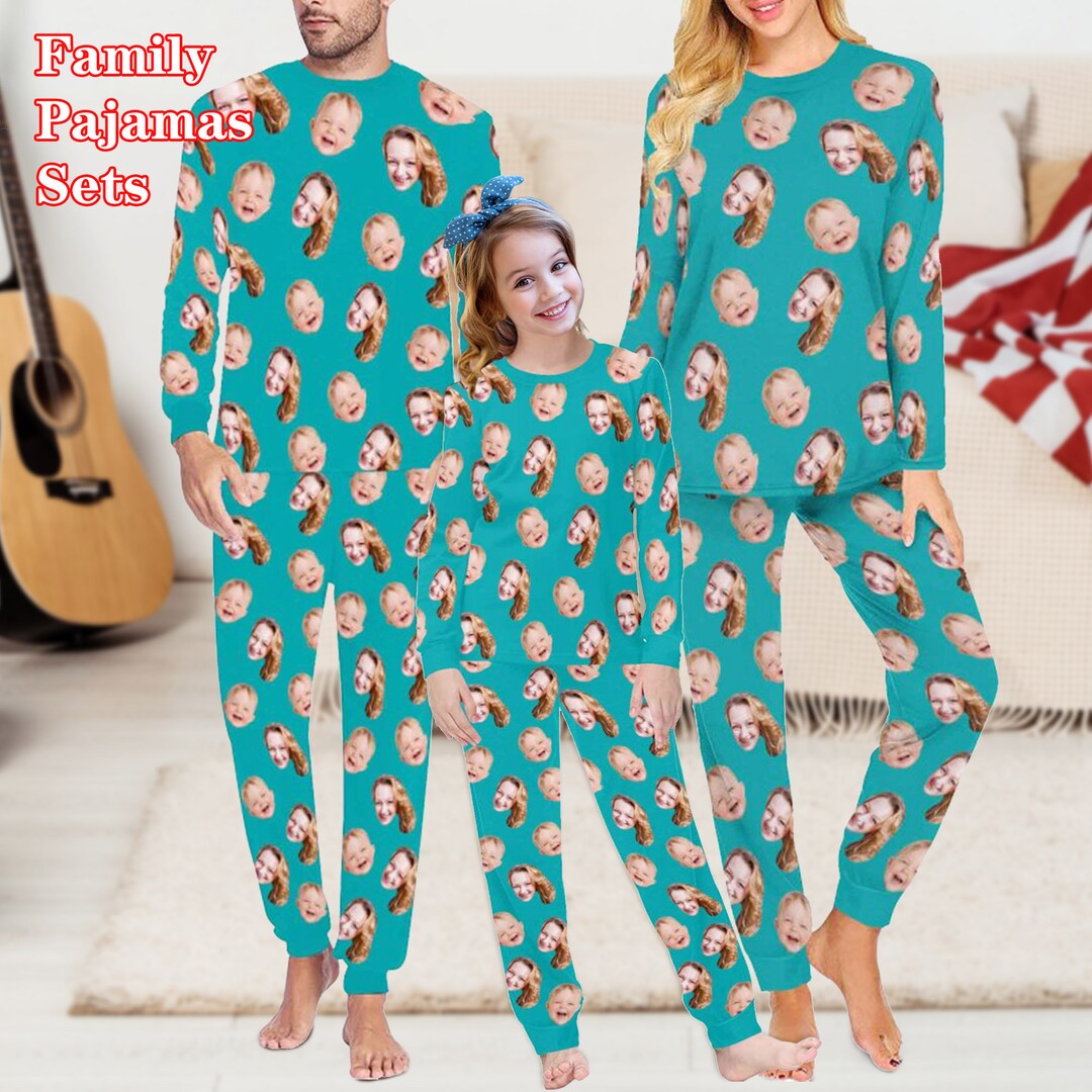 Personalized Sleepwear With Photo, Family Photo Pajamas Set,picture