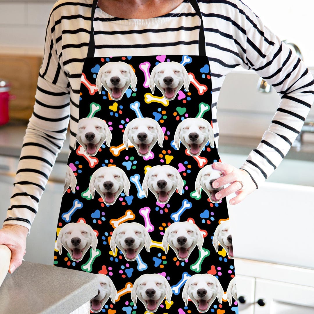All Face Printed Apron,funny Face Kitchen Apron,custom Apron,custom ...