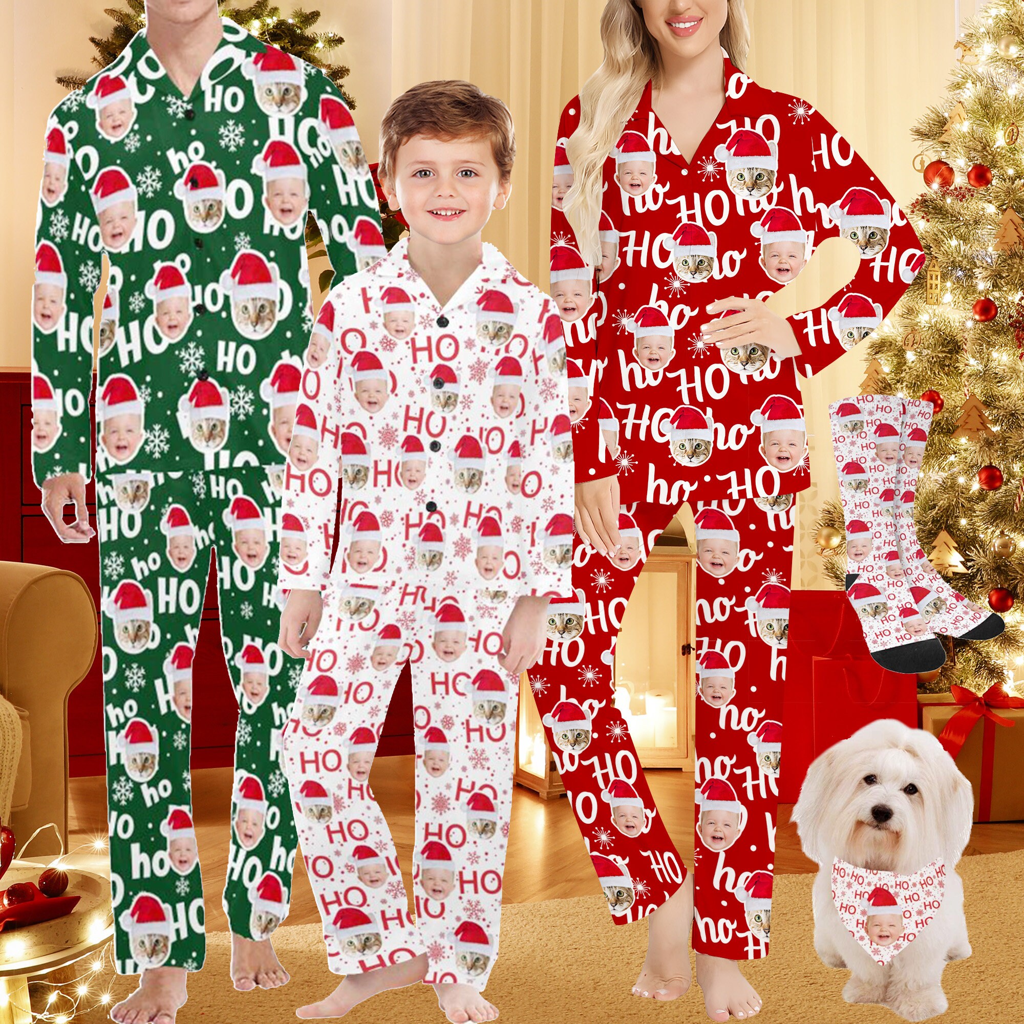Monogrammed PJ Pants / Buffalo Plaid PJ Pants / Polka Dot PJ Pants / Family  Christmas Pajamas / Holiday Pj's 