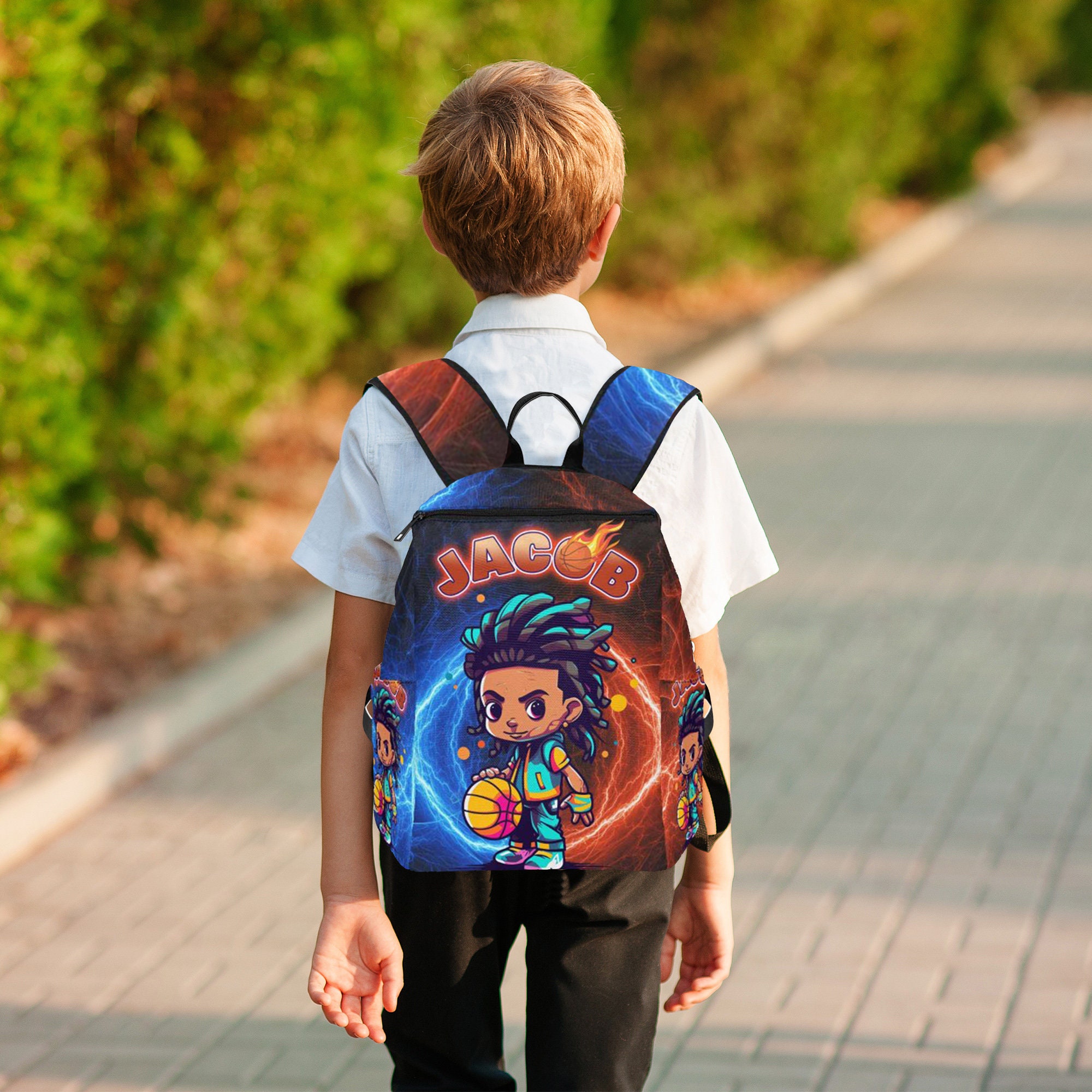 Custom Name Backpack for Boy,Personalized Afro Boy School Bag,Backpack Bag for Boys,Kid Name School Bag,Boy Backpack Set,Boy's Birthday Gift