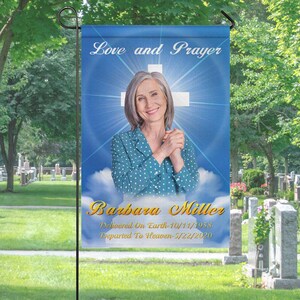 Love and Prayer Garden Flag, Remembrance Flag, Sympathy Flag, Memorial Gift Idea,Loss of Loved One,Outdoor Flag,In Memory Flag,Funeral Flags