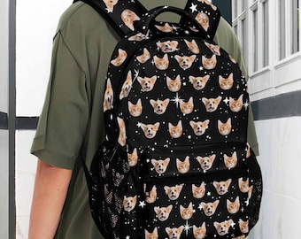 Custom Photo Backpack: Personalized Pet Face Travel Backpack