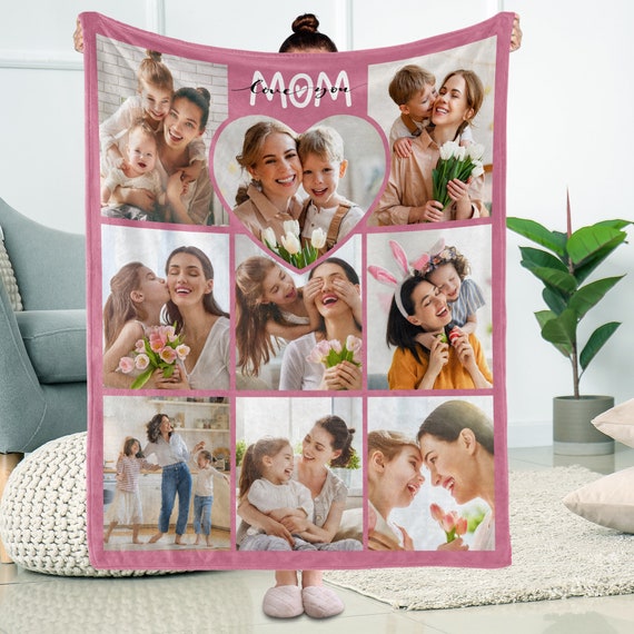 Mom Love You Photo Blanket custom Blanket for Mom usa Gift for Mom Personalized Photo Blankets birthday Gift for Mom Present Throw Blanket Etsy Ireland