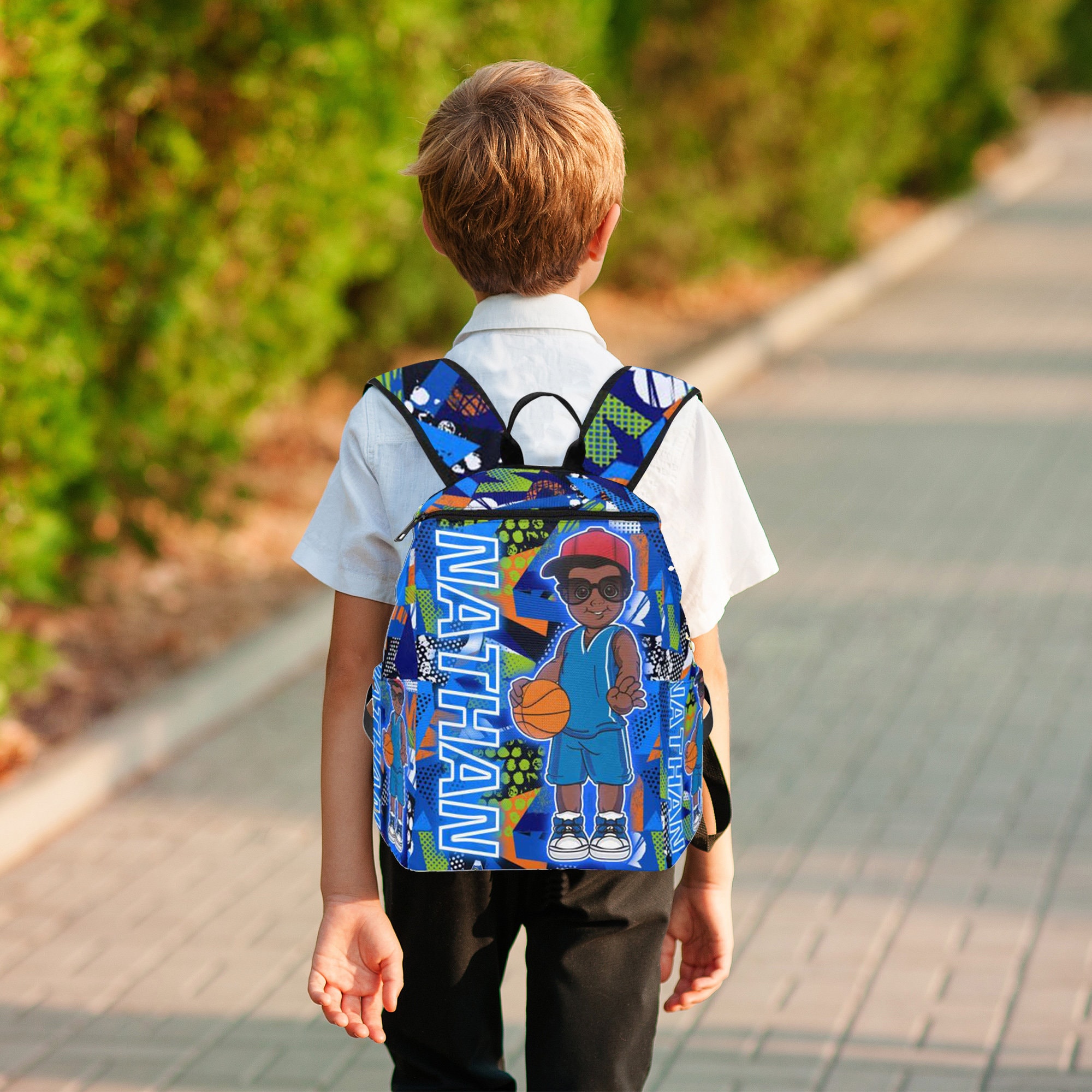 Custom Name Backpack for Boy,Personalized Afro Boy School Bag,Backpack Bag for Boys,Kid Name School Bag,Boy Backpack Set,Boy's Birthday Gift