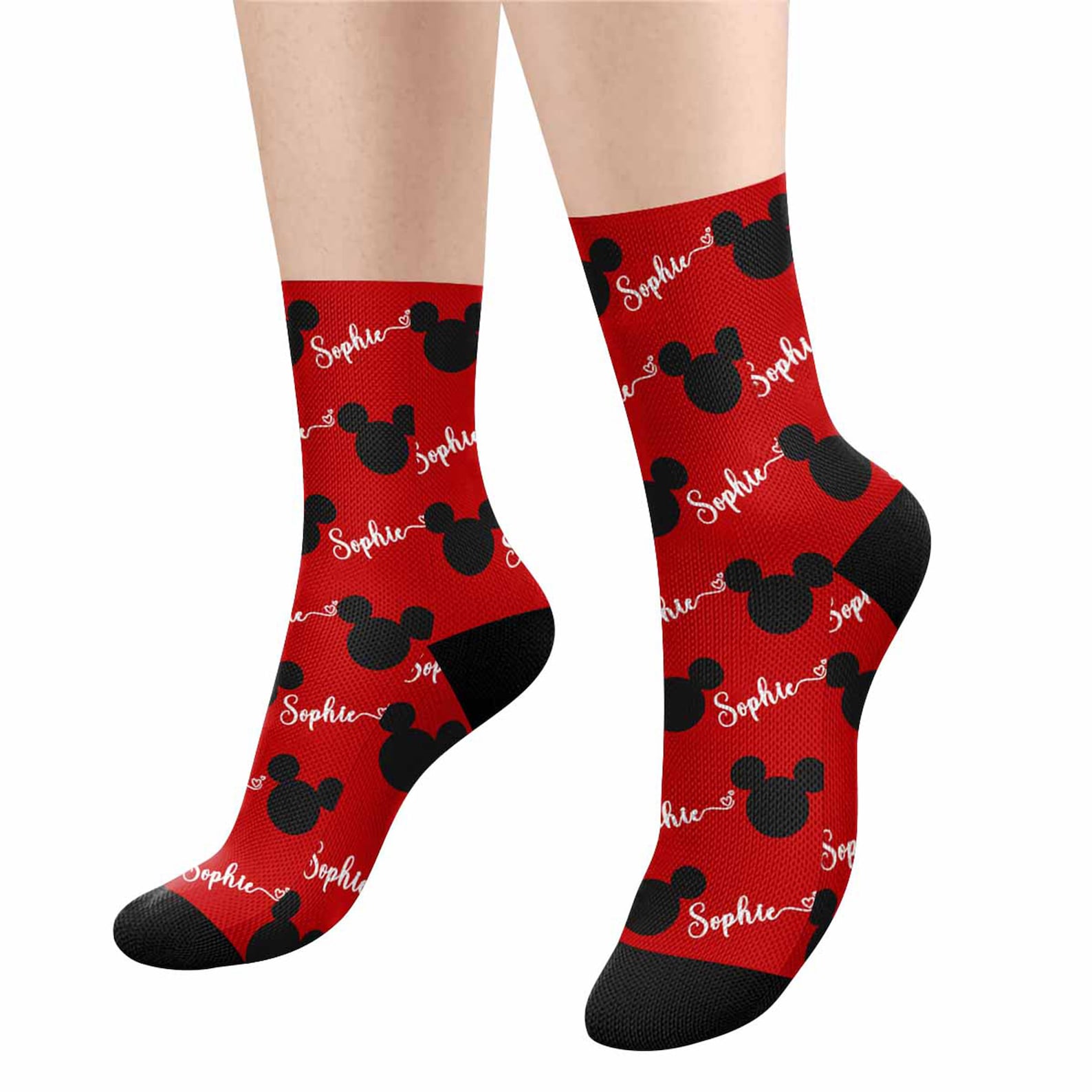 Custom Mickey Mouse Socks Personalized Name Socks Customize Etsy