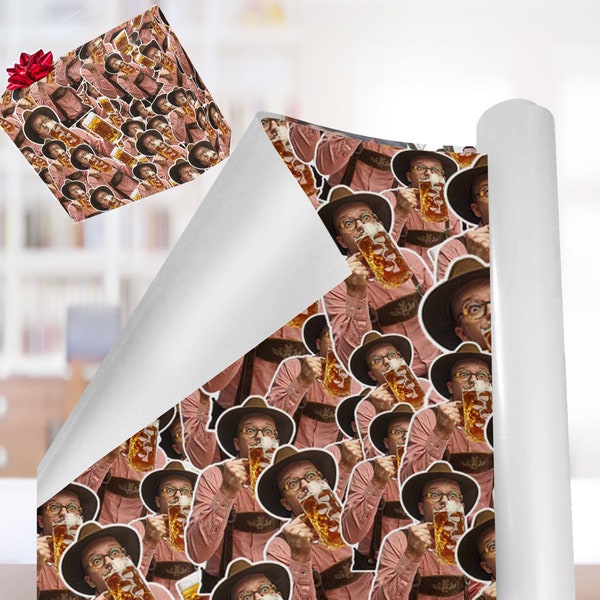 Funny Face Wrapping Paper,Photo Wrapping Paper,Custom Wrapping Paper,Gift Wrapping Paper for Friend,Family,Him,Her,Customized Gifts