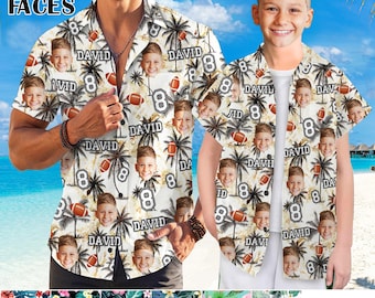 Custom Football/Baseball/Soccer hawaiian shirt,Personalized Hawaii Floral Shirt for Sport Team, Footbal Tropical Jersey