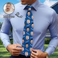 Customized Tie With Photo,Personalized Men's Neck Tie,Tie With Custom Faces,Custom Tie for Dad/Grandpa,Gifts from Kids, Fathers Day Gifts.