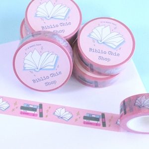 Süßes rosa Bücherwurm Washi Tape | Bullet Journal | Buchliebhaber Geschenk