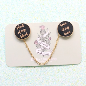 Outlander Wedding Vow Hard Enamel Pin Set | Convertible Collar Pins | Droughtlander Gift | Bookish | Book Lover Gift