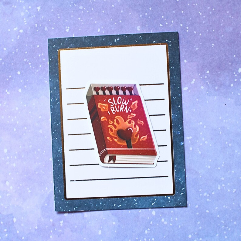 Slow Burn Romance Book Trope waterproof sticker