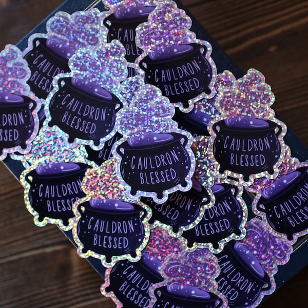 Cauldron Blessed Sparkle Vinyl Sticker | ACOTAR Inspired