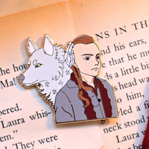 Wolf&#39;s Brother Outlander Hard Enamel Pin | Rollo & Ian