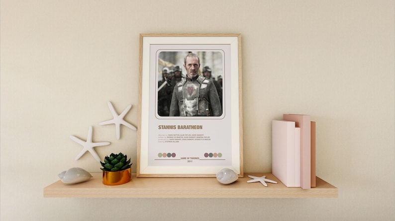 Polaroid Movie Posters Game of Thrones Polaroid Color Palette Movie Posters Digital Poster STANNIS BARATHEON