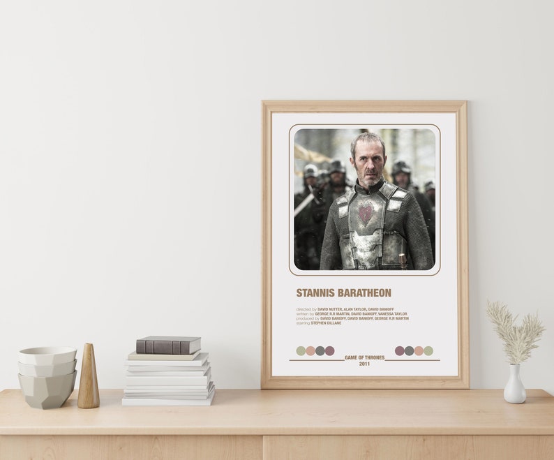 Polaroid Movie Posters Game of Thrones Polaroid Color Palette Movie Posters Digital Poster STANNIS BARATHEON