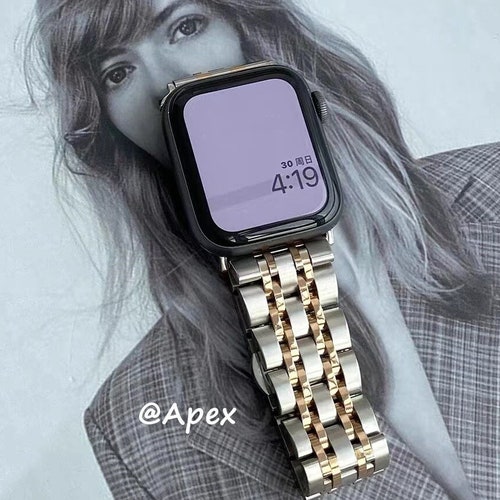 Apple Iwatch Band Metallic Chain Watch Band for 41mm 45mm Etsy