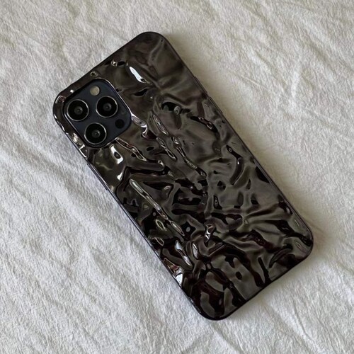 New Black Rose Gold 3d Metal Iphone Case Iphone Etsy