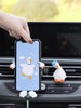 Funny Car Phone Holder for Air Vent Gravity Design, Cute Gravity Car Cell Phone Holder, Mount Cradle Stand with Clip, One Hand Operation 