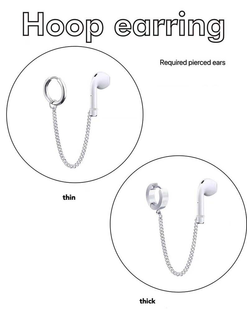 Download Airpods Chain No Piercing Airpods Earrings Ear Cuff For Airpods With Chain Earring Airpods Holder Ear Cuff Airpods Airpods Pro Earrings Electronics Accessories Phone Cases