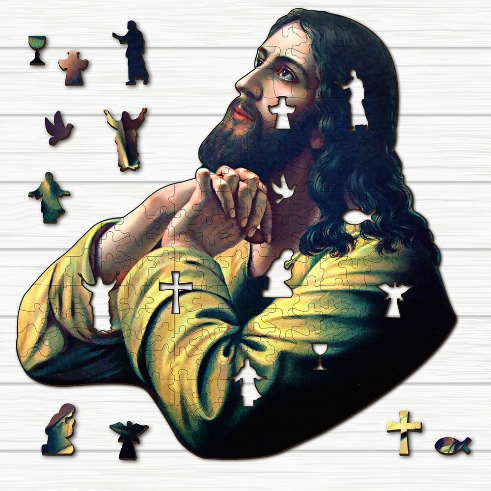 Wooden Puzzle Jigsaw Lord's Prayer Jesus/ Jigsaw Puzzle Etsy