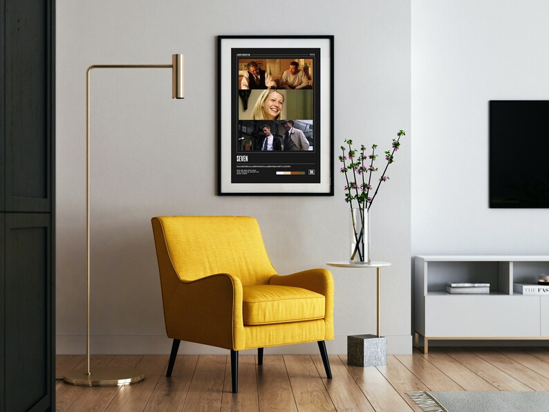 Home decor Minimalist Movie Poster Wall Art Print Seven Inspired Poster Retro Movie Poster Film Poster