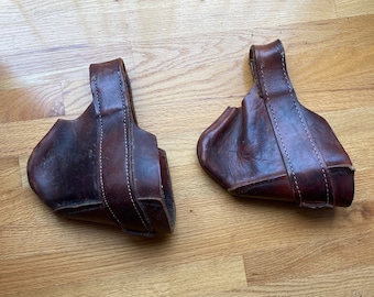 PAIRE D'ETRIERS vintage, avec étrivières, France, Stirrups, cheval