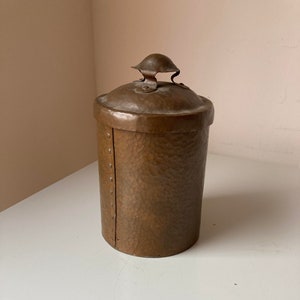 Antique Hammered Copper Humidor-Marked KRS &#39;32