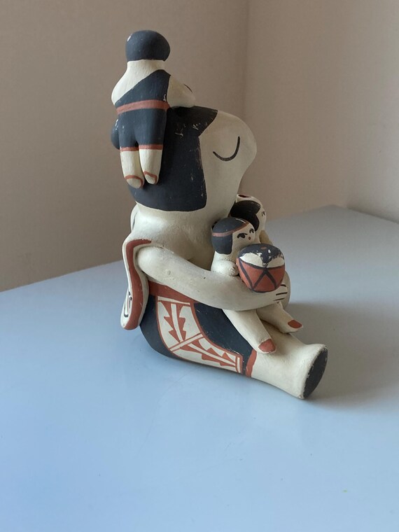 Jemez Pueblo Storyteller Pottery by Marie Toya, 20th C, Signed