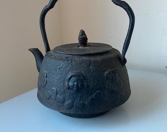 アンティーク龍門堂造鉄瓶 明治時代の鉄瓶 - Etsy 日本