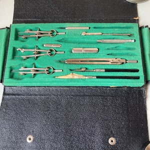 Stellar Precision Drawing Instruments DS 17 Vintage Drafting Toolkit