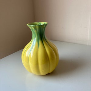 Vintage Ceramic Yellow Squash Design Vase