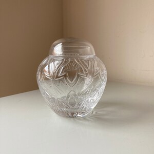 Rare Vintage Cartier Crystal Lidded Ginger Jar Vase