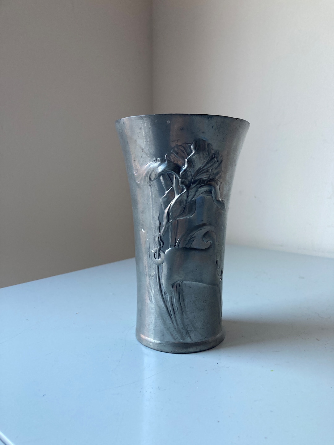 Kayserzinn Art Nuveau Pewter Vase - Early Number 4067 Dates Kayserzinn Art Nuveau Pewter Vase - Early Number 4067 Dates